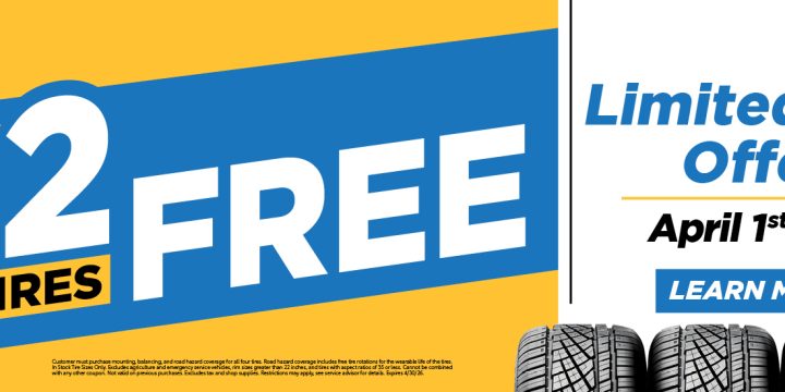 Buy 2 Tires Get 2 Free